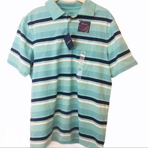 Croft & Barrow Knit Polo Blue Medium NWT